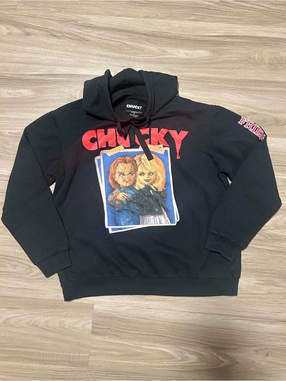 Chucky Tiffany Horror Graphic Hoodie Black XL Goth